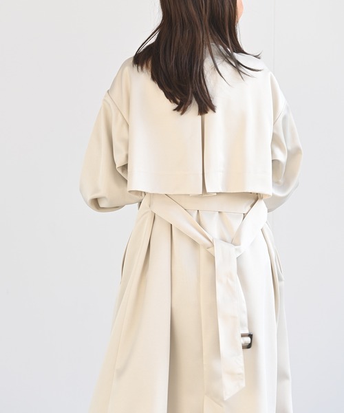 rps（アールピーエス）の「ボリューム袖トレンチコート（トレンチコート・レディース・ベージュ/イエロー/アイボリー・M）」の10枚目の写真