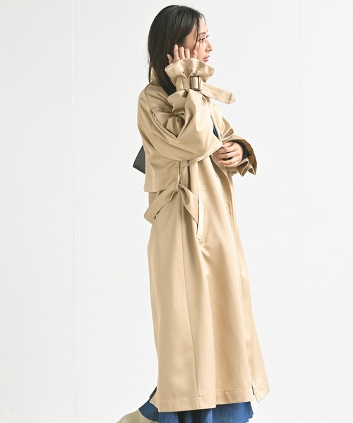 rps（アールピーエス）の「ボリューム袖トレンチコート（トレンチコート・レディース・ベージュ/イエロー/アイボリー・M）」の15枚目の写真