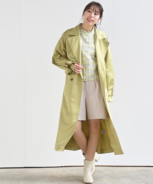 rps（アールピーエス）の「ボリューム袖トレンチコート（トレンチコート・レディース・ベージュ/イエロー/アイボリー・M）」の20枚目の写真