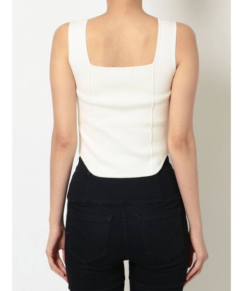 EMODA（エモダ）の「ミニマルフィットニット（タンクトップ・レディース・ホワイト/ブラック/オレンジ/グリーン・FREE）」の12枚目の写真