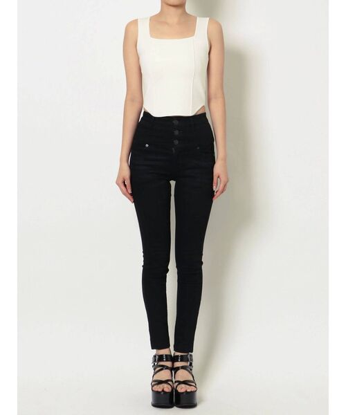 EMODA（エモダ）の「ミニマルフィットニット（タンクトップ・レディース・ホワイト/ブラック/オレンジ/グリーン・FREE）」の16枚目の写真