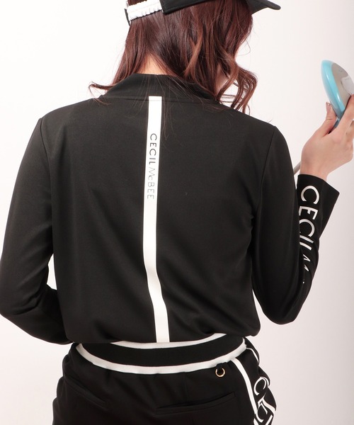CECIL McBEE(セシルマクビー)の「CECIL McBEE green ロゴモックネックLS GOLF(Tシャツ/カットソー・レディース・ホワイト/ブラック・1/2)」の8枚目の写真