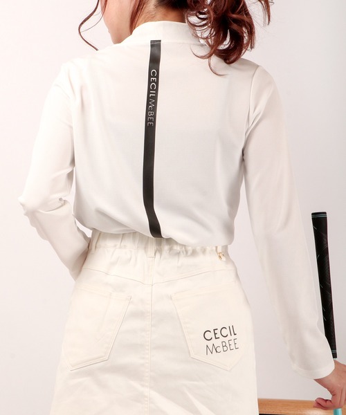 CECIL McBEE(セシルマクビー)の「CECIL McBEE green ロゴモックネックLS GOLF(Tシャツ/カットソー・レディース・ホワイト/ブラック・1/2)」の14枚目の写真