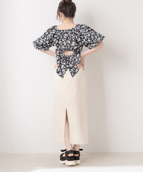 OLIVE des OLIVE（オリーブデオリーブ）の「マーガレットバックリボンブラウス（シャツ/ブラウス・レディース・ブラック/イエロー/ミント・FREE）」の6枚目の写真