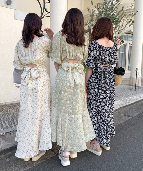 OLIVE des OLIVE（オリーブデオリーブ）の「マーガレットバックリボンブラウス（シャツ/ブラウス・レディース・ブラック/イエロー/ミント・FREE）」の4枚目の写真