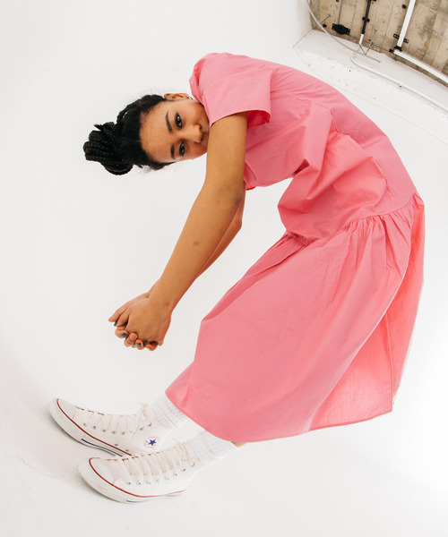 GIMME GIMME（ギミーギミー）の「【GIMME GIMME】Tiered long dress gimw22s001（ワンピース・レディース・ブラック/ピンク・FREE）」の13枚目の写真