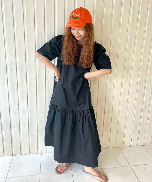GIMME GIMME（ギミーギミー）の「【GIMME GIMME】Tiered long dress gimw22s001（ワンピース・レディース・ブラック/ピンク・FREE）」の17枚目の写真