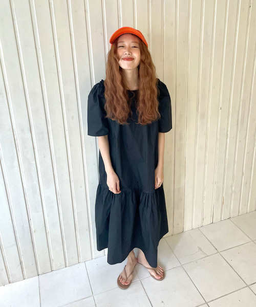 GIMME GIMME（ギミーギミー）の「【GIMME GIMME】Tiered long dress gimw22s001（ワンピース・レディース・ブラック/ピンク・FREE）」の21枚目の写真