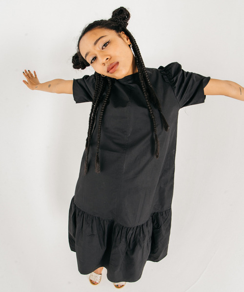 GIMME GIMME（ギミーギミー）の「【GIMME GIMME】Tiered long dress gimw22s001（ワンピース・レディース・ブラック/ピンク・FREE）」の16枚目の写真