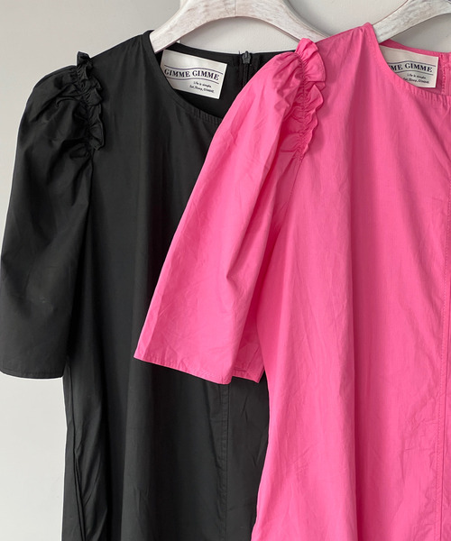 GIMME GIMME（ギミーギミー）の「【GIMME GIMME】Tiered long dress gimw22s001（ワンピース・レディース・ブラック/ピンク・FREE）」の18枚目の写真