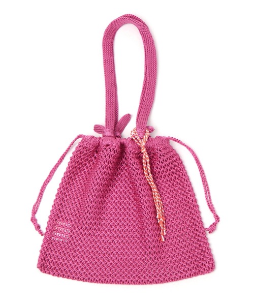 studio CLIP（スタディオクリップ）の「ナイロン編みカラートートバッグ（トートバッグ・レディース・サックスブルー/ベージュ/ピンク/ブラック・FREE）」の5枚目の写真