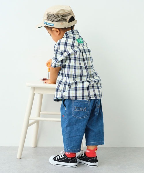 kladskap（クレードスコープ）の「ロゴ6分丈シェフパンツ（その他パンツ・キッズ・カーキ/サックスブルー/ブラック・100cm/110cm/120cm/130cm/90cm）」の17枚目の写真