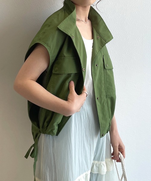 w closet（ダブルクローゼット）の「シアー無地/アートプリントフリルキャミワンピース（ワンピース・レディース・ピンク/ブルー系その他/キナリ・FREE）」の6枚目の写真