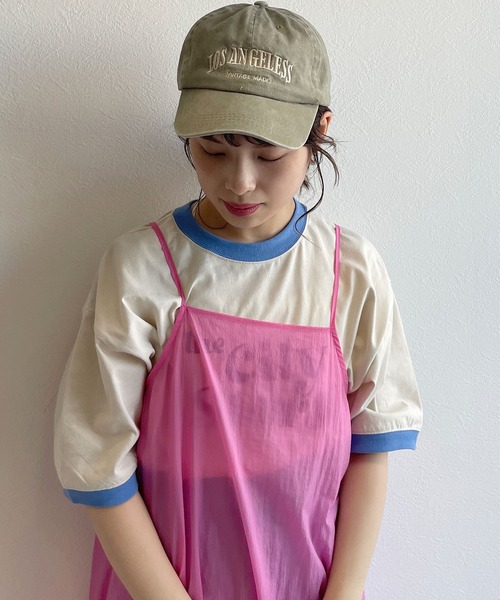 w closet（ダブルクローゼット）の「シアー無地/アートプリントフリルキャミワンピース（ワンピース・レディース・ピンク/ブルー系その他/キナリ・FREE）」の14枚目の写真