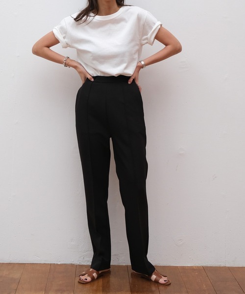 AKTE（アクテ）の「ベーシッククルーネックTシャツ（Tシャツ/カットソー・レディース・ホワイト/ブラック/イエロー・FREE）」の10枚目の写真