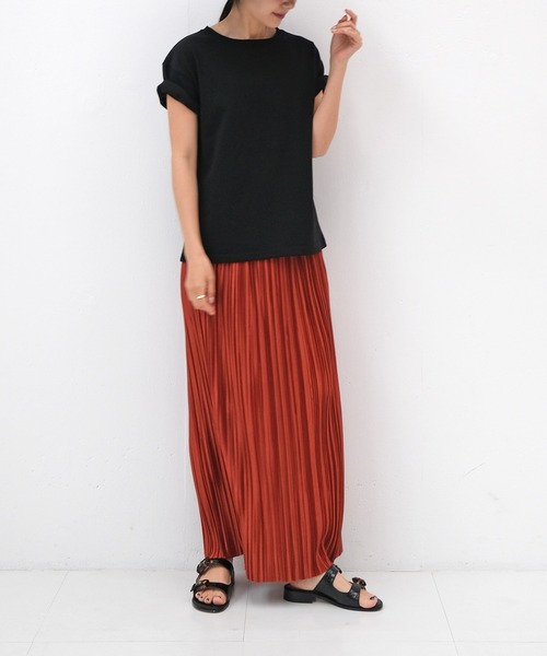 AKTE（アクテ）の「ベーシッククルーネックTシャツ（Tシャツ/カットソー・レディース・ホワイト/ブラック/イエロー・FREE）」の14枚目の写真