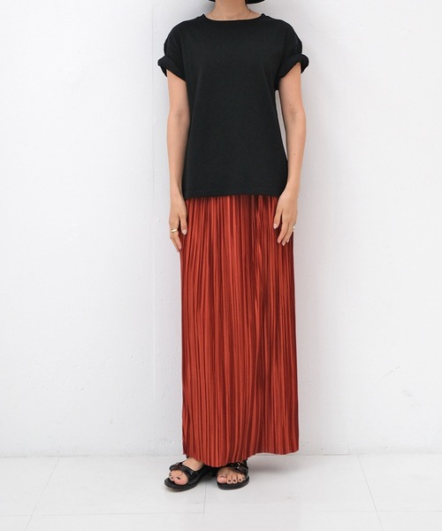 AKTE（アクテ）の「ベーシッククルーネックTシャツ（Tシャツ/カットソー・レディース・ホワイト/ブラック/イエロー・FREE）」の16枚目の写真