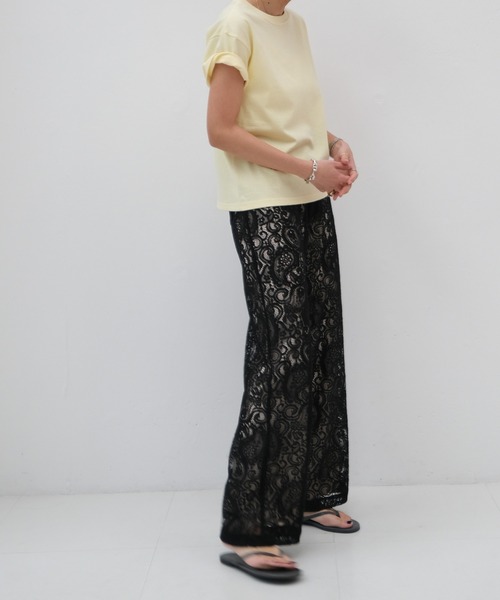 AKTE（アクテ）の「ベーシッククルーネックTシャツ（Tシャツ/カットソー・レディース・ホワイト/ブラック/イエロー・FREE）」の20枚目の写真