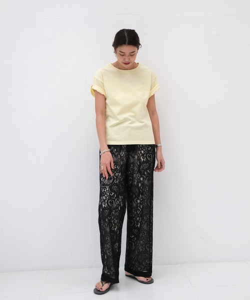 AKTE（アクテ）の「ベーシッククルーネックTシャツ（Tシャツ/カットソー・レディース・ホワイト/ブラック/イエロー・FREE）」の21枚目の写真