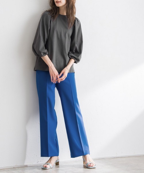 Pierrot(ピエロ)の「ボリュームスリーブTシャツ(Tシャツ/カットソー・レディース・ブラック/オフホワイト/ライム/ブルー系その他/チャコール・M/L)」の21枚目の写真