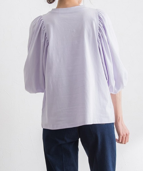 Pierrot(ピエロ)の「ボリュームスリーブTシャツ(Tシャツ/カットソー・レディース・ブラック/オフホワイト/ライム/ブルー系その他/チャコール・M/L)」の10枚目の写真