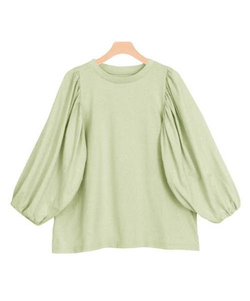 Pierrot(ピエロ)の「ボリュームスリーブTシャツ(Tシャツ/カットソー・レディース・ブラック/オフホワイト/ライム/ブルー系その他/チャコール・M/L)」の11枚目の写真