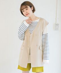 RETRO GIRL | 共ベルト付きベスト(ベスト)