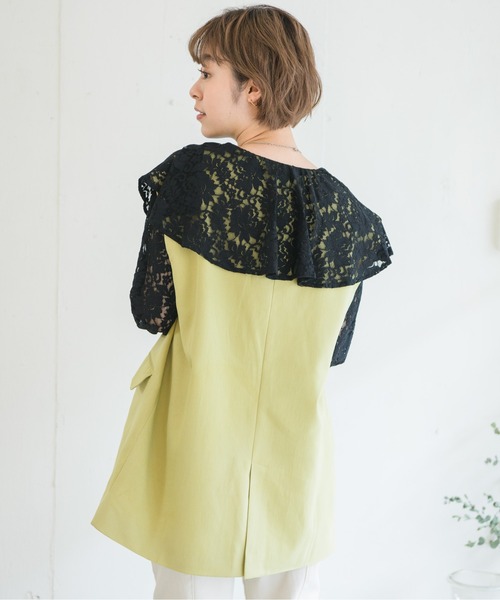 RETRO GIRL（レトロガール）の「共ベルト付きベスト（ベスト・レディース・オフホワイト/ライトベージュ/ライトグリーン・FREE）」の10枚目の写真