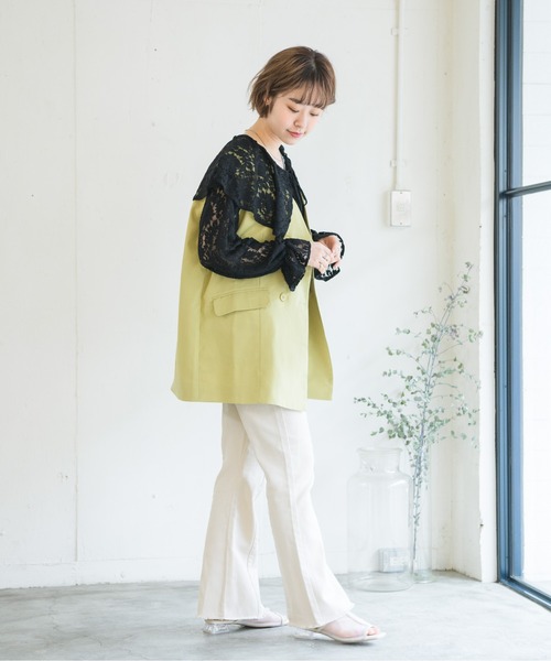 RETRO GIRL（レトロガール）の「共ベルト付きベスト（ベスト・レディース・オフホワイト/ライトベージュ/ライトグリーン・FREE）」の17枚目の写真