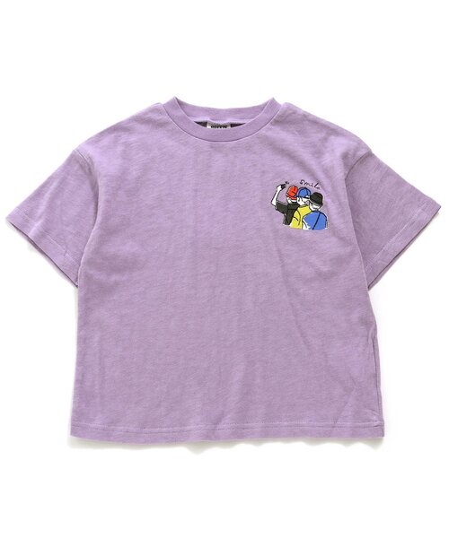 BREEZE（ブリーズ）の「/NET別注4柄刺繍Tシャツ（Tシャツ/カットソー・キッズ・チャコール/キナリ/ミント/ラベンダー・140/90/80/130/110/100/120）」の4枚目の写真