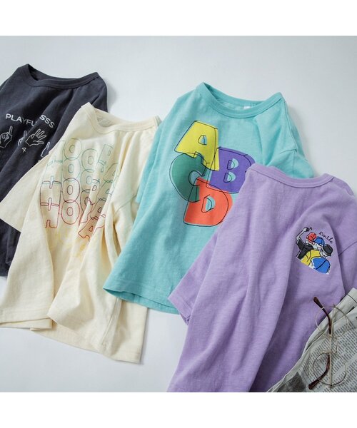 BREEZE（ブリーズ）の「/NET別注4柄刺繍Tシャツ（Tシャツ/カットソー・キッズ・チャコール/キナリ/ミント/ラベンダー・140/90/80/130/110/100/120）」の12枚目の写真