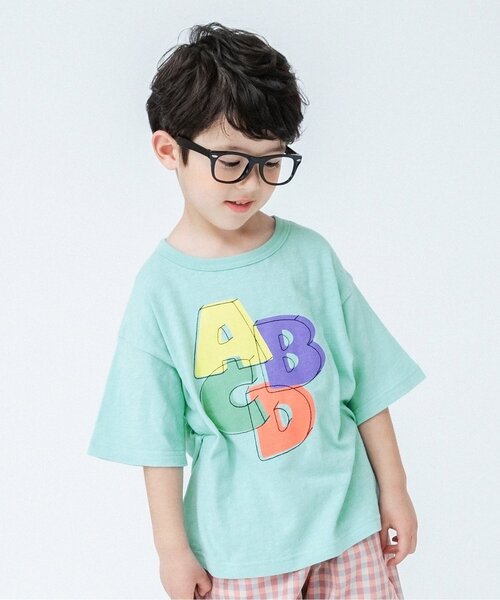 BREEZE（ブリーズ）の「/NET別注4柄刺繍Tシャツ（Tシャツ/カットソー・キッズ・チャコール/キナリ/ミント/ラベンダー・140/90/80/130/110/100/120）」の5枚目の写真