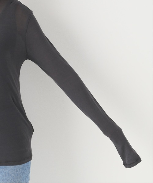 FRAMeWORK（フレームワーク）の「コットンフライスクルーネックT 7（Tシャツ/カットソー・レディース・ホワイト/チャコールグレー/イエロー/ブルー・FREE）」の6枚目の写真