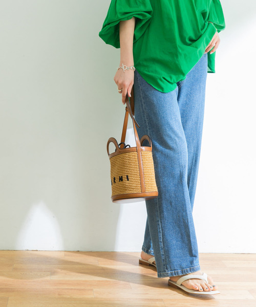 URBAN RESEARCH（アーバンリサーチ）の「綿麻セミワイドデニムパンツ（デニムパンツ・レディース・インディゴブルー/ブルー・34/36/38）」の7枚目の写真