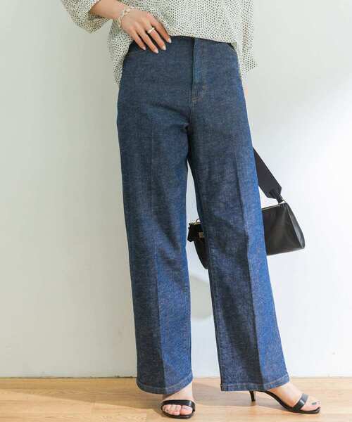 URBAN RESEARCH（アーバンリサーチ）の「綿麻セミワイドデニムパンツ（デニムパンツ・レディース・インディゴブルー/ブルー・34/36/38）」の16枚目の写真
