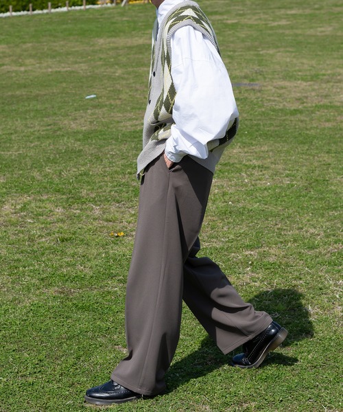 Perushu（ペルーシュ）の「レトロアーガイルニットベスト（ベスト・メンズ・グレー/グリーン/ブラウン/ボルドー/ネイビー・LARGE/MEDIUM）」の7枚目の写真