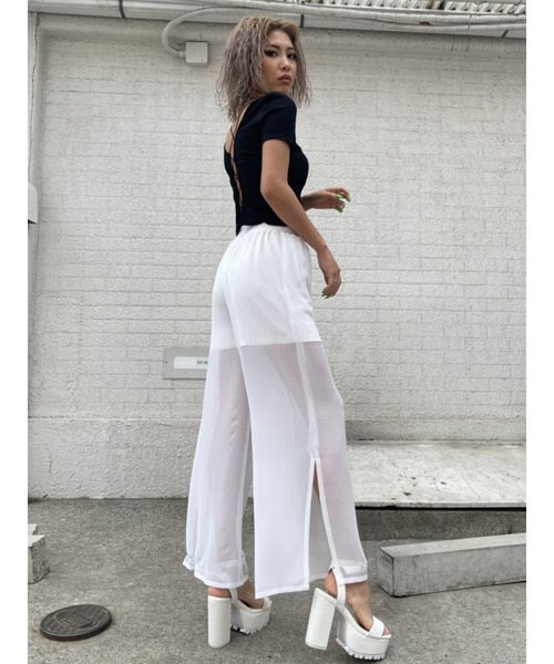 EGOIST(エゴイスト)の「タンクソールサンダル(サンダル・レディース・ホワイト/ブラック・SMALL/MEDIUM)」の6枚目の写真