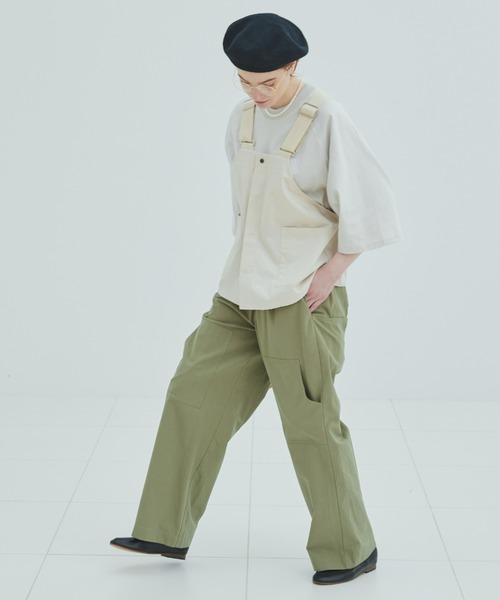 EDIT Gris（エディットグリ）の「ユーティリティバックポケットパンツ（その他パンツ・レディース・チャコールグレー/カーキ/アイボリー・FREE）」の3枚目の写真