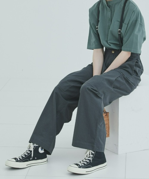 EDIT Gris（エディットグリ）の「ユーティリティバックポケットパンツ（その他パンツ・レディース・チャコールグレー/カーキ/アイボリー・FREE）」の9枚目の写真