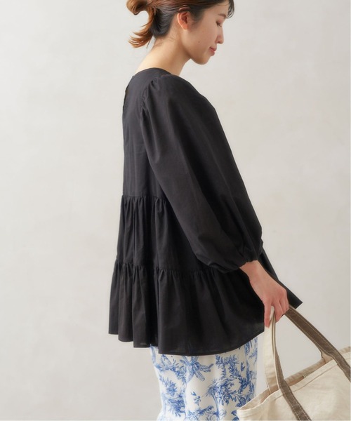 JOURNAL STANDARD（ジャーナルスタンダード）の「■■■《追加2》コットンティアードブラウス（シャツ/ブラウス・レディース・ホワイト/ブラック/ピンク・FREE）」の11枚目の写真