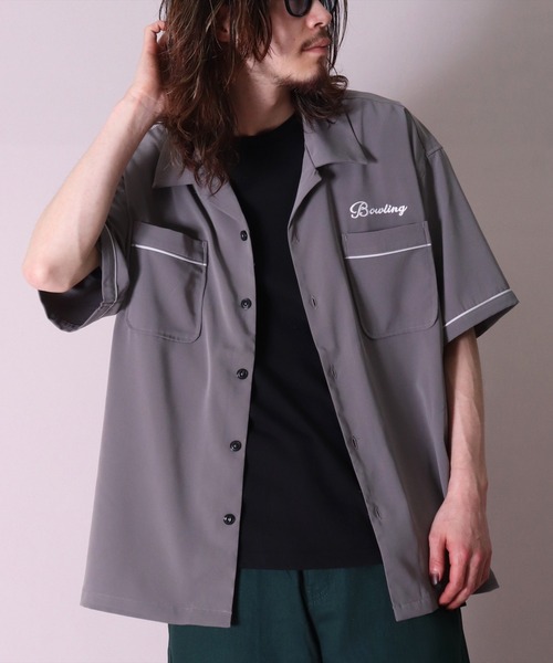 BAYBLO（ベイブロ）の「【ユニセックス】All Star ボーリングシャツ(BG)（シャツ/ブラウス・メンズ・ブラック/ライトグレー/チャコールグレー/ダークグリーン/サックスブルー・MEDIUM/LARGE）」の21枚目の写真