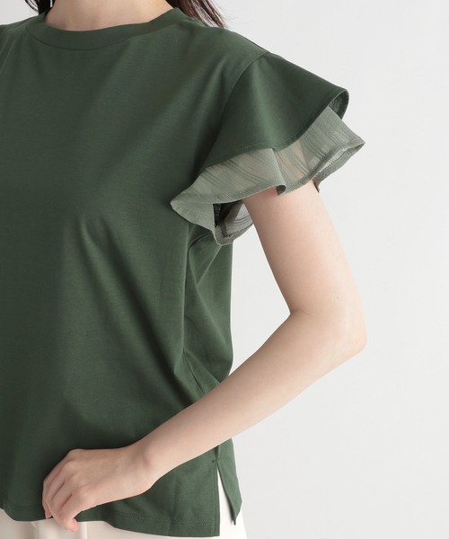 Andemiu(アンデミュウ)の「イソザイキリカエカットソー295375(Tシャツ/カットソー・レディース・ホワイト/ブラック/オレンジ/グリーン・FREE)」の14枚目の写真