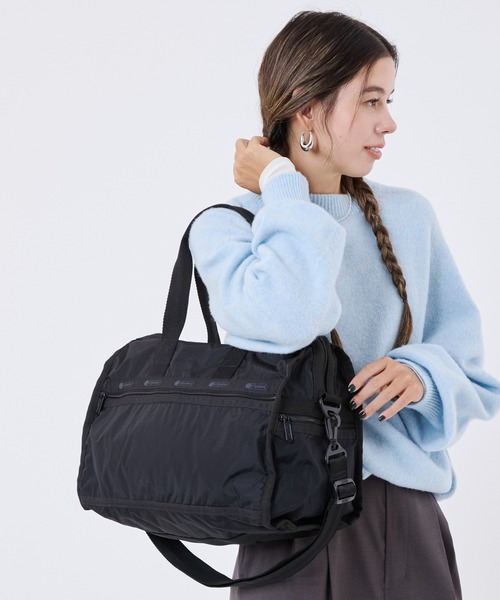 LeSportsac(レスポートサック)の「DELUXE MED WEEKENDER 【日本限定】リサイクルドブラックJP(ボストンバッグ・レディース・ブラック・FREE)」の2枚目の写真