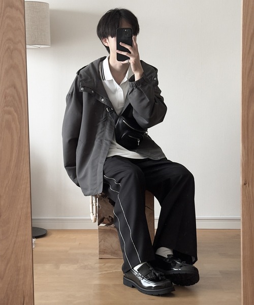 RUUBON（ルーボン）の「【RUUBON】relax volume mountain parker / リラックスボリューム マウンテンパーカ―（マウンテンパーカー・メンズ・ブラック/カーキ/ナチュラル/ベージュ/モカ/チャコールグレー・S/M/L）」の15枚目の写真