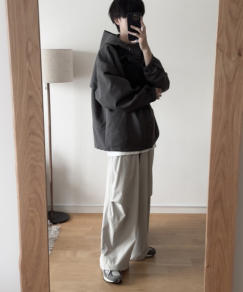 RUUBON（ルーボン）の「【RUUBON】relax volume mountain parker / リラックスボリューム マウンテンパーカ―（マウンテンパーカー・メンズ・ブラック/カーキ/ナチュラル/ベージュ/モカ/チャコールグレー・S/M/L）」の16枚目の写真