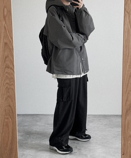 RUUBON（ルーボン）の「【RUUBON】relax volume mountain parker / リラックスボリューム マウンテンパーカ―（マウンテンパーカー・メンズ・ブラック/カーキ/ナチュラル/ベージュ/モカ/チャコールグレー・S/M/L）」の20枚目の写真