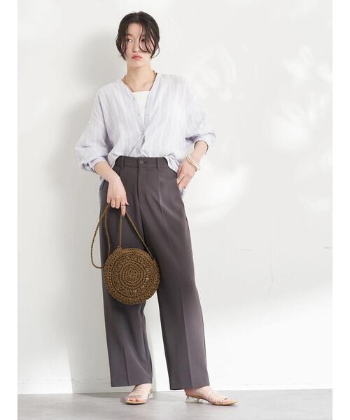 earth music&ecology（アースミュージックアンドエコロジー）の「ランダムリブ2wayタンクトップ（タンクトップ・レディース・ブラック/オフホワイト/ライトベージュ/レッド系その他5・S/M）」の11枚目の写真