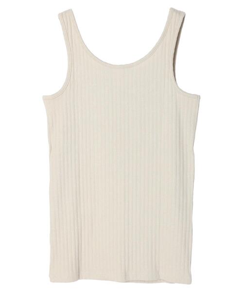 earth music&ecology（アースミュージックアンドエコロジー）の「ランダムリブ2wayタンクトップ（タンクトップ・レディース・ブラック/オフホワイト/ライトベージュ/レッド系その他5・S/M）」の12枚目の写真