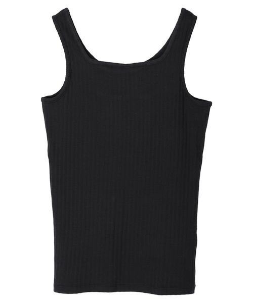 earth music&ecology（アースミュージックアンドエコロジー）の「ランダムリブ2wayタンクトップ（タンクトップ・レディース・ブラック/オフホワイト/ライトベージュ/レッド系その他5・S/M）」の13枚目の写真