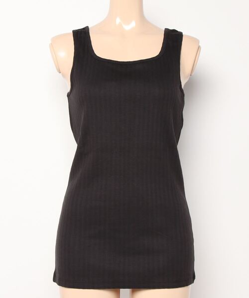 earth music&ecology（アースミュージックアンドエコロジー）の「ランダムリブ2wayタンクトップ（タンクトップ・レディース・ブラック/オフホワイト/ライトベージュ/レッド系その他5・S/M）」の10枚目の写真